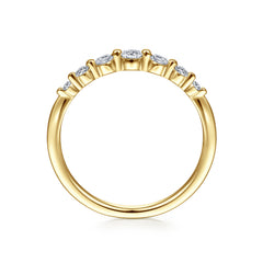 14K Yellow Gold Diamond Band Ring thumbnail 2
