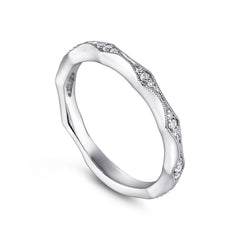 14K White Gold Matching Wedding Band thumbnail 3