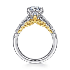 Victorian 14K Gold Round Diamond Engagement Ring - 0.55 CTW thumbnail 2