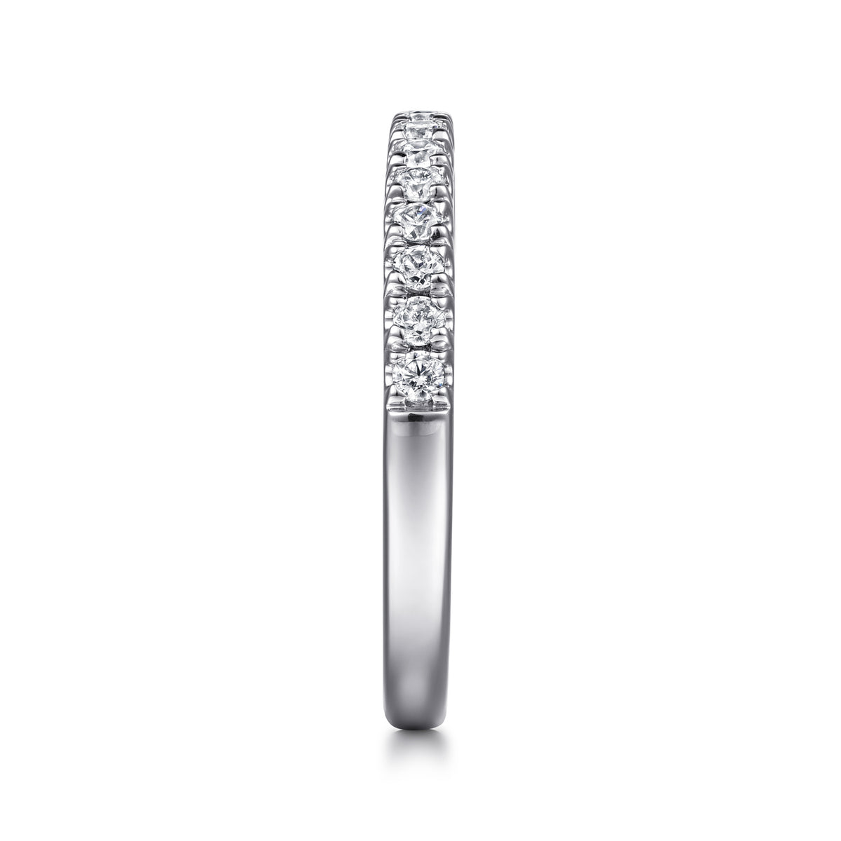 14K White Gold Diamond Matching Wedding Band - View 5