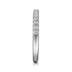14K White Gold Diamond Matching Wedding Band thumbnail 5