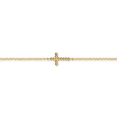 14K Yellow Gold Cross Bracelet thumbnail 2