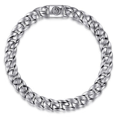 925 Sterling Silver Link Chain Bracelet, 8mm thumbnail 1