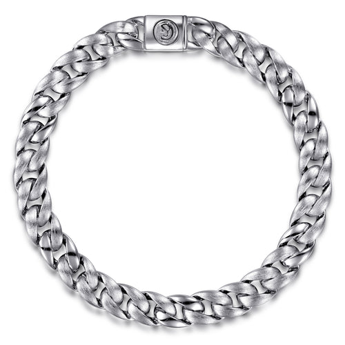 Bracelet chaîne à maillons en argent sterling 925, 8 mm