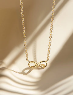 Pendant Necklace Infinity 14K Yellow Gold thumbnail 4