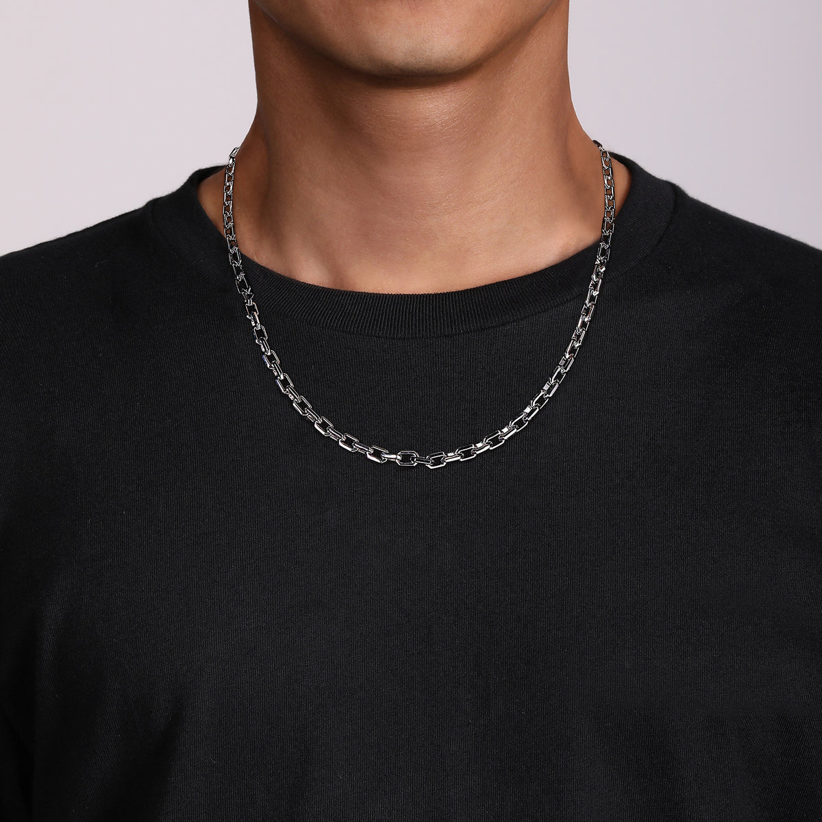 925 Sterling Silver Link Chain Necklace, 5.6mm, 22 inch - View 4