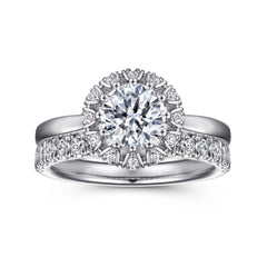 14K White Gold Diamond Matching Wedding Band thumbnail 4