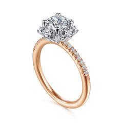 Starlight Round Halo Diamond Engagement Ring thumbnail 3