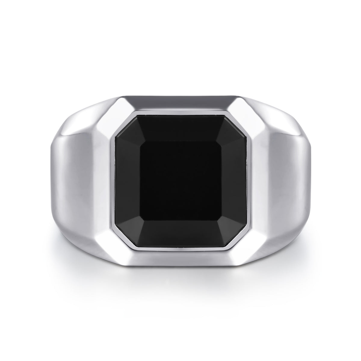 925 Sterling Silver Onyx Signet Ring - View 1