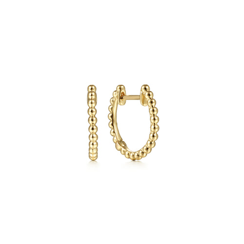 Boucles d'oreilles puces en or jaune 14 carats