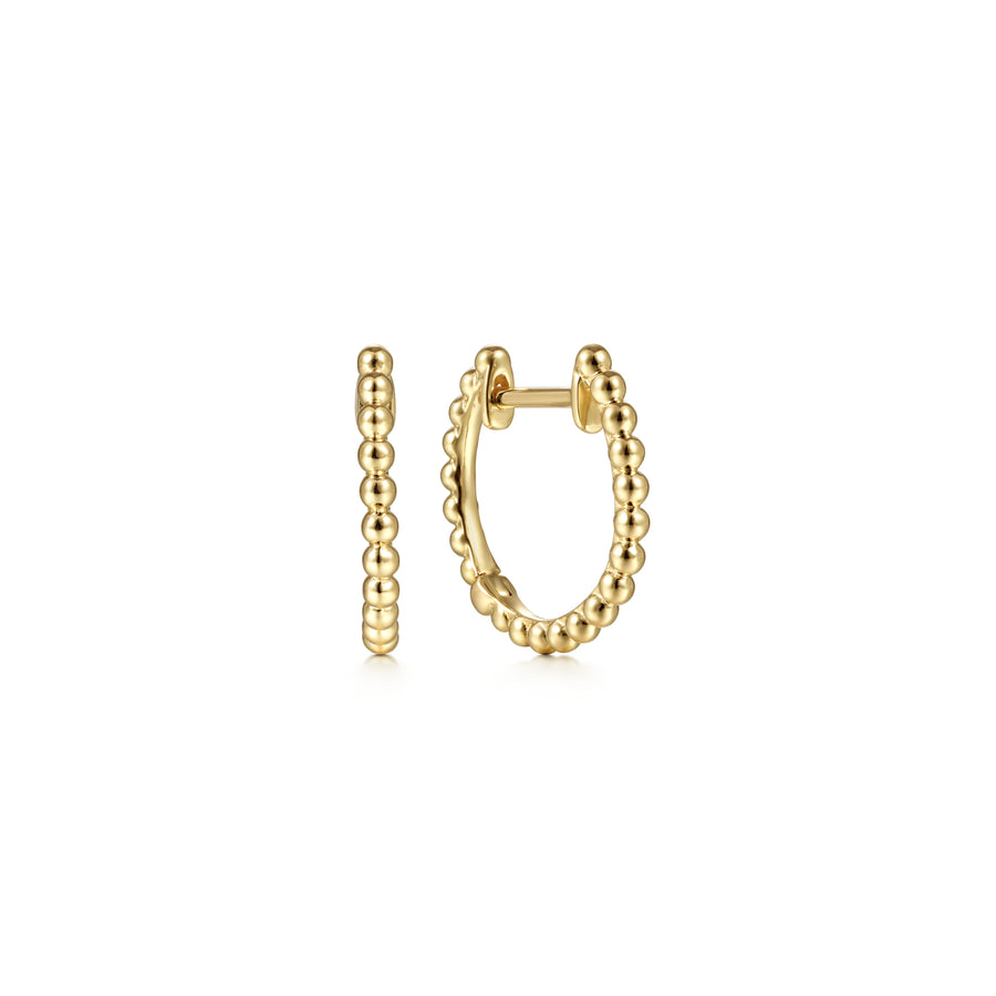 14K Yellow Gold Huggie Earrings