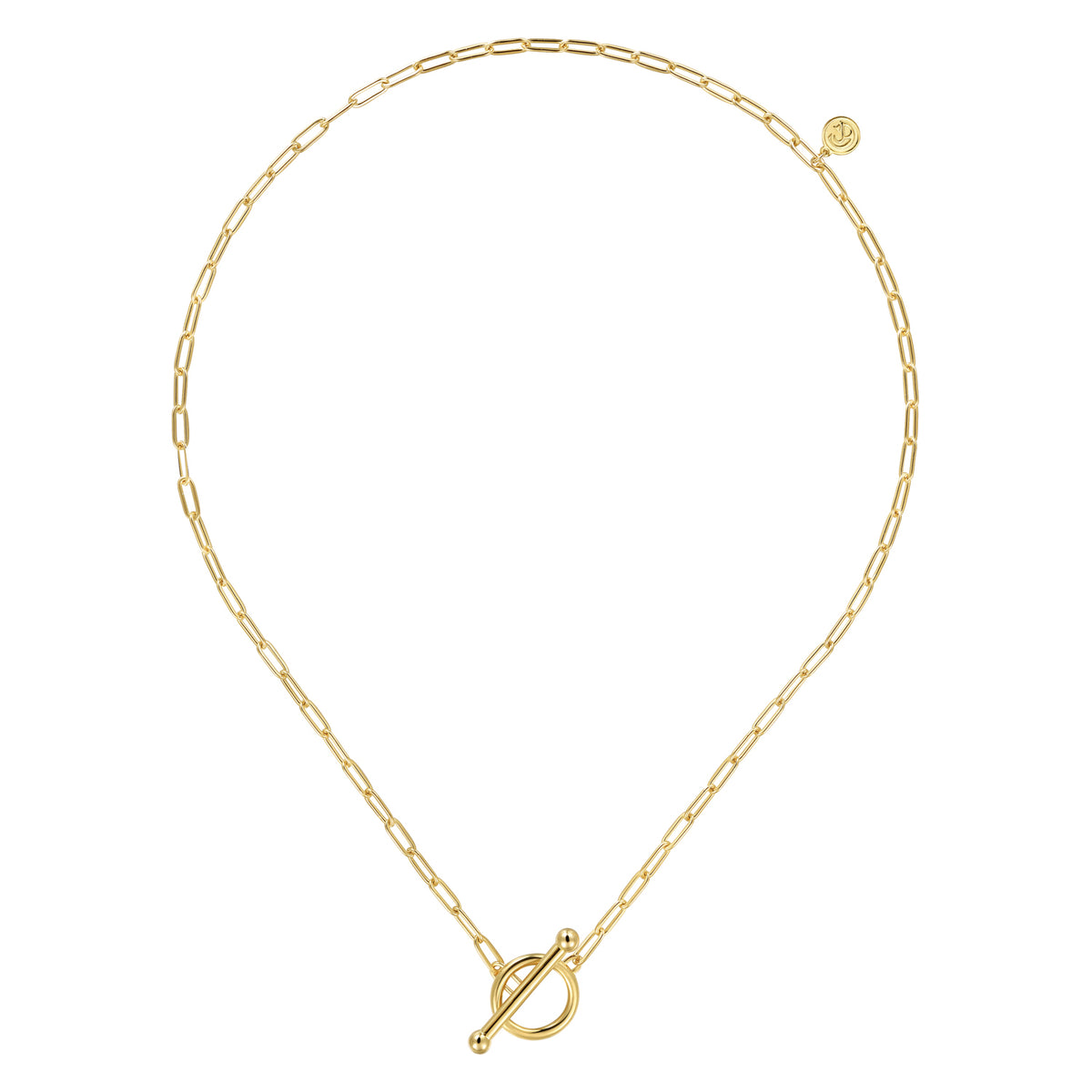 14K Yellow Gold Chain Necklace with Toggle - View 2