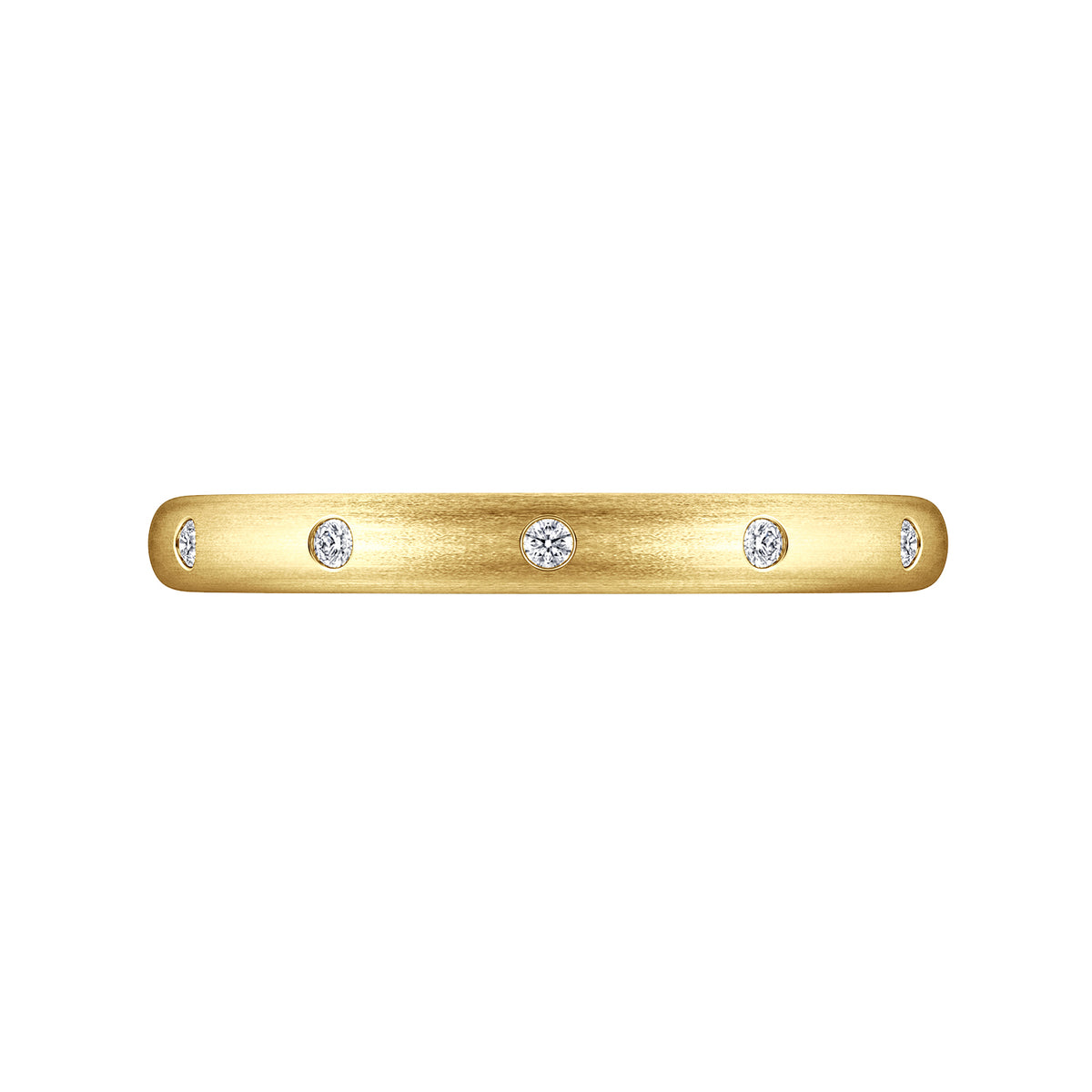 14K Yellow Gold Diamond Stackable Ring, 0.04ct - View 6