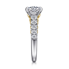 Victorian 14K Gold Round Diamond Engagement Ring - 0.55 CTW thumbnail 5
