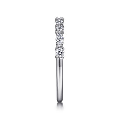 14K White Gold Diamond Matching Wedding Band thumbnail 3