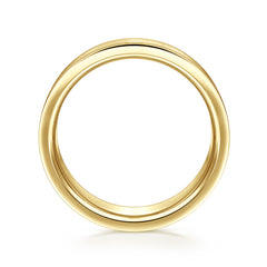 14K Yellow Gold 6mm Men's Wedding Band in Satin Finish thumbnail 2