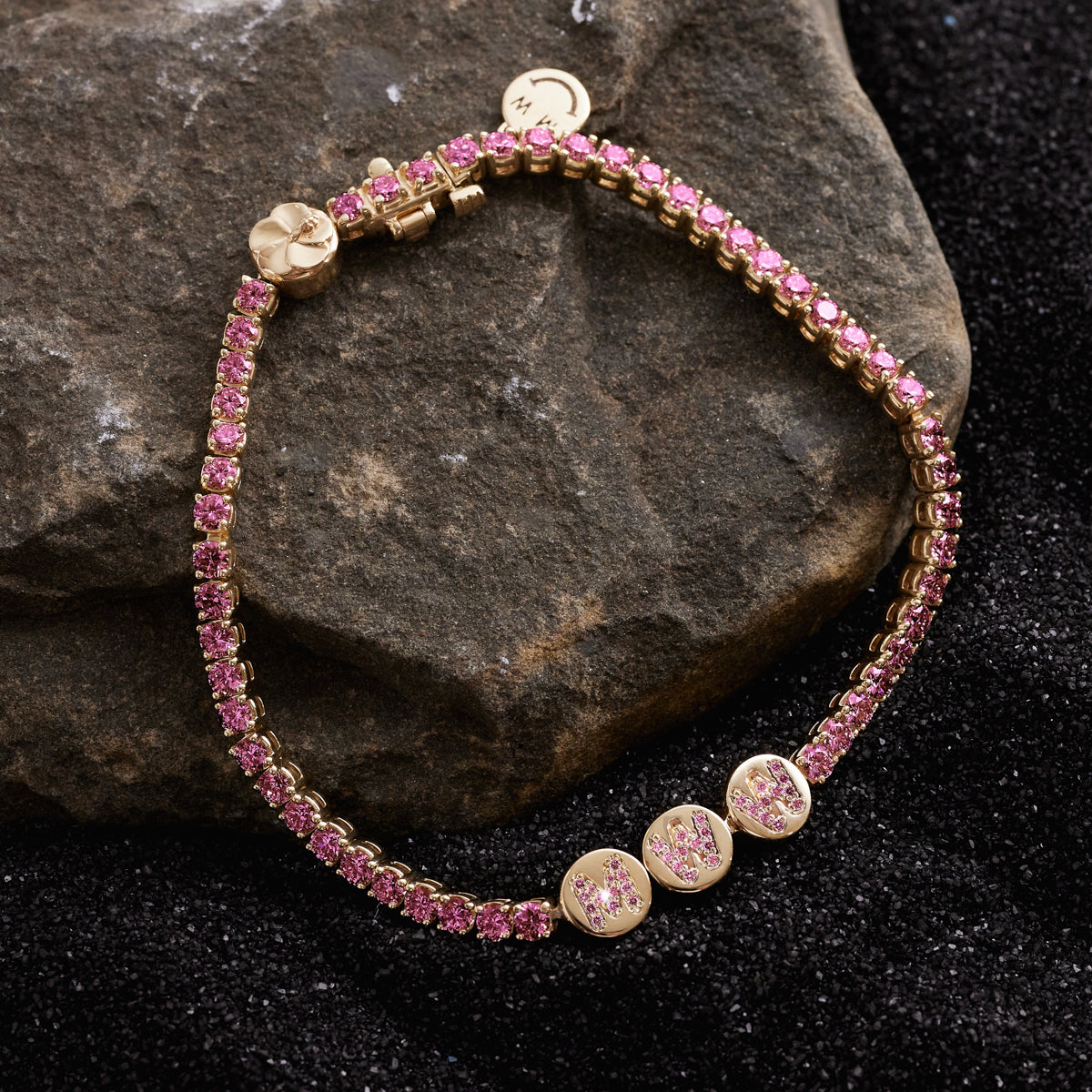 Custom Pink Sapphire TNT Bracelet - View 3