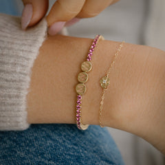 Custom Pink Sapphire TNT Bracelet thumbnail 4