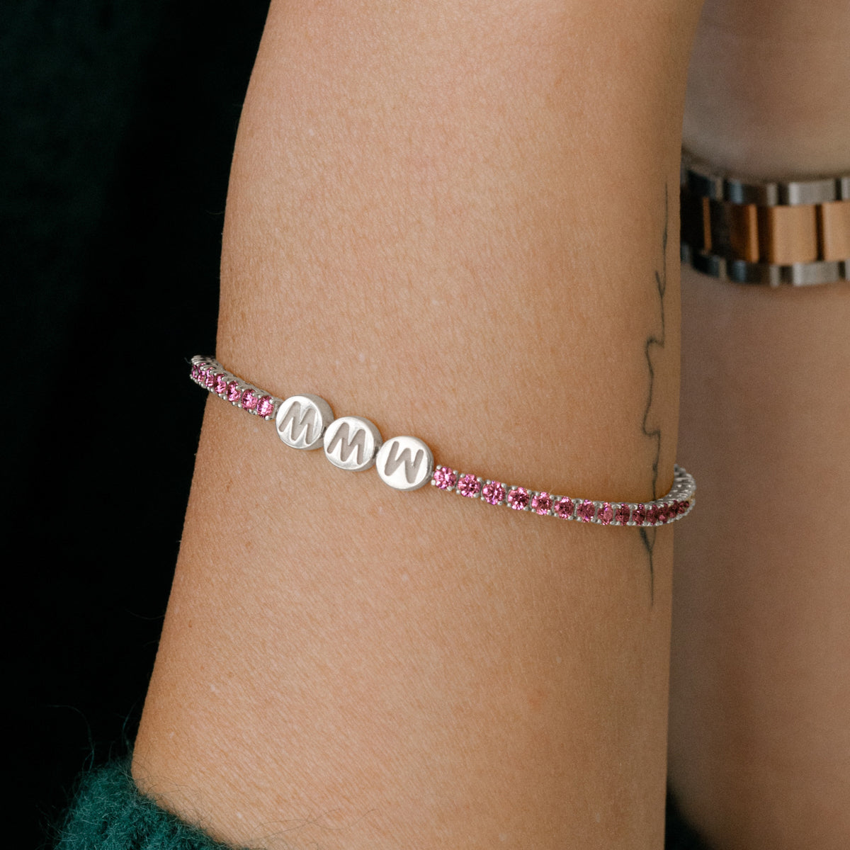 Custom Pink Sapphire TNT Bracelet - View 13