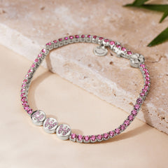 Custom Pink Sapphire TNT Bracelet thumbnail 14