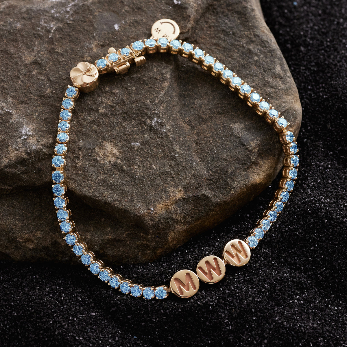 Custom Blue Topaz TNT Bracelet - View 1