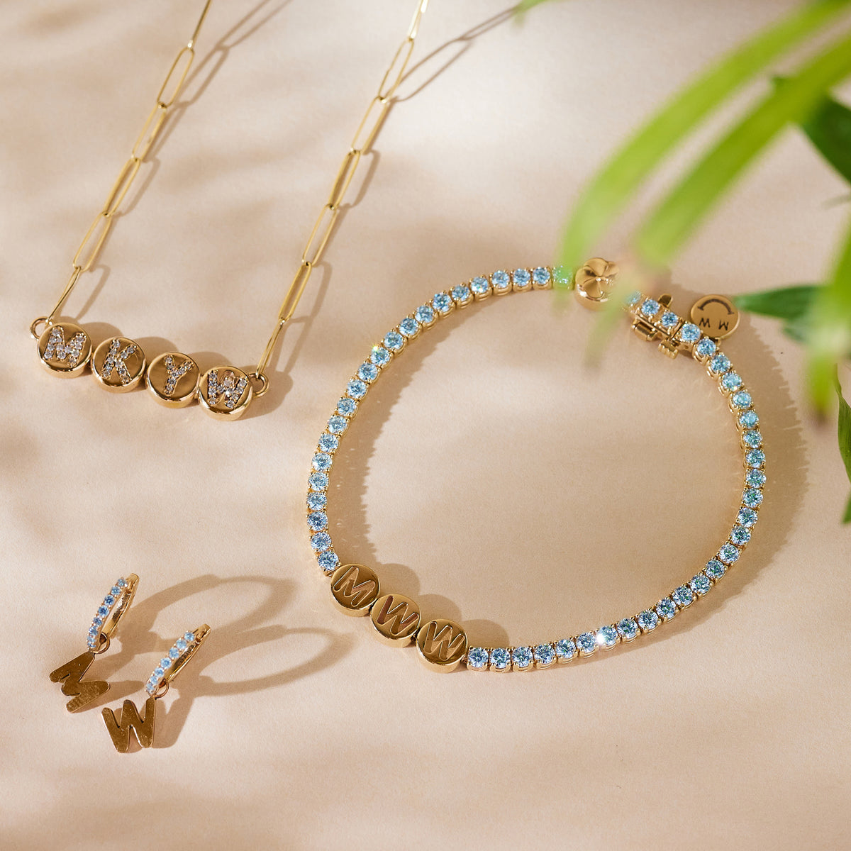 Custom Blue Topaz TNT Bracelet - View 3