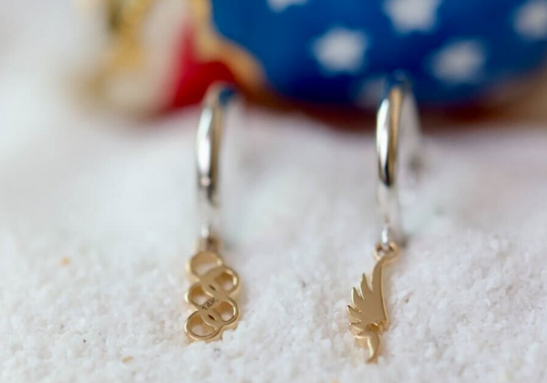 Boucles d’oreilles personnalisées pour l’équipe féminine américaine de hockey sur gazon