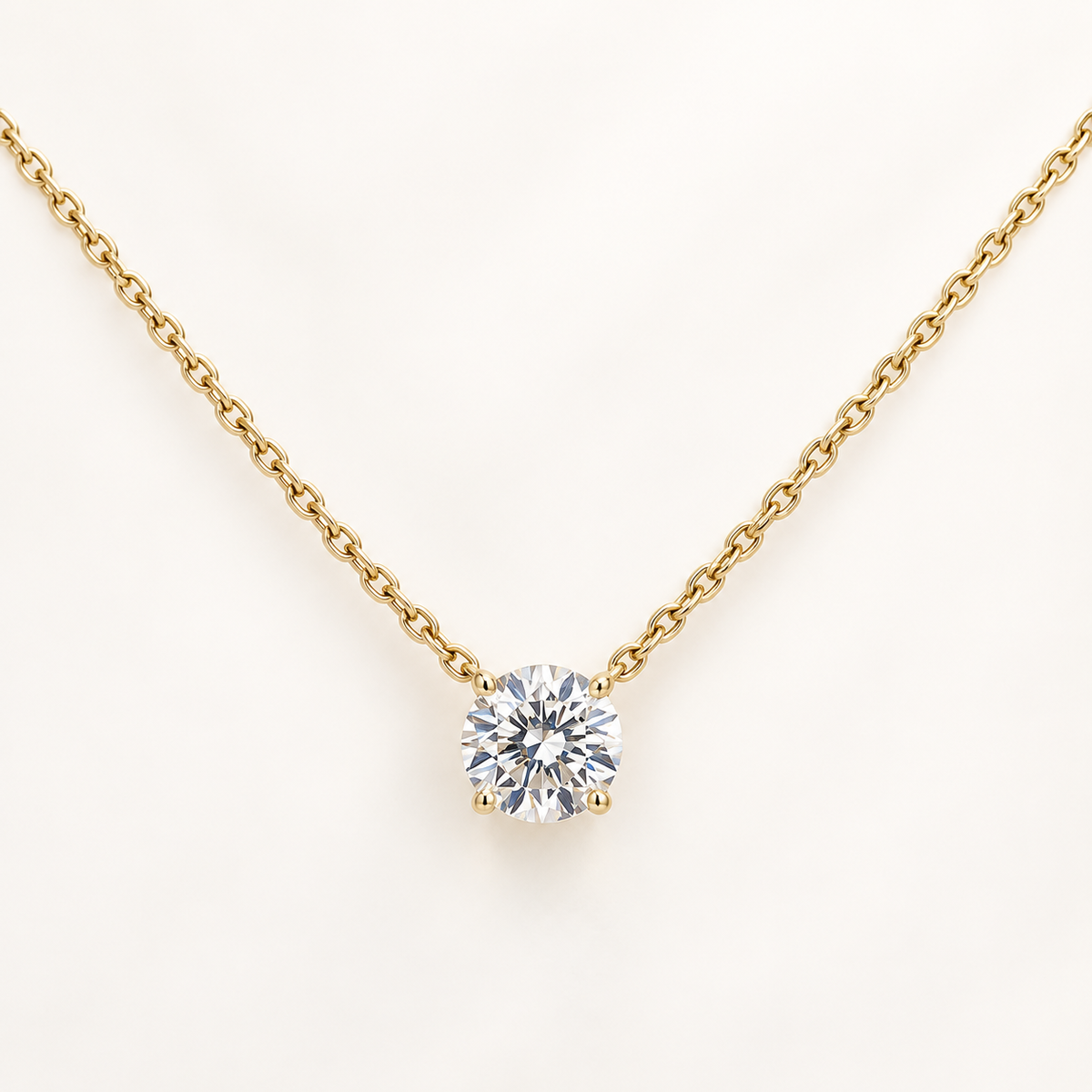 Diamond Solitaire Necklace - View 1