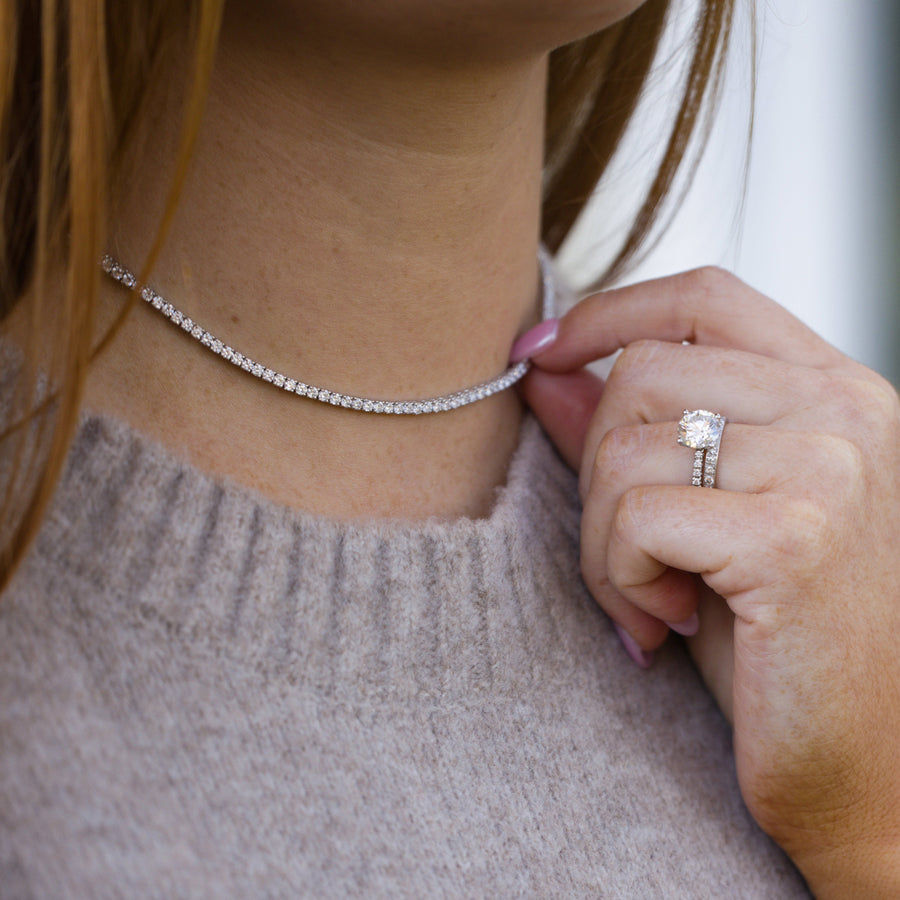 10 CTW Classic Tennis Necklace