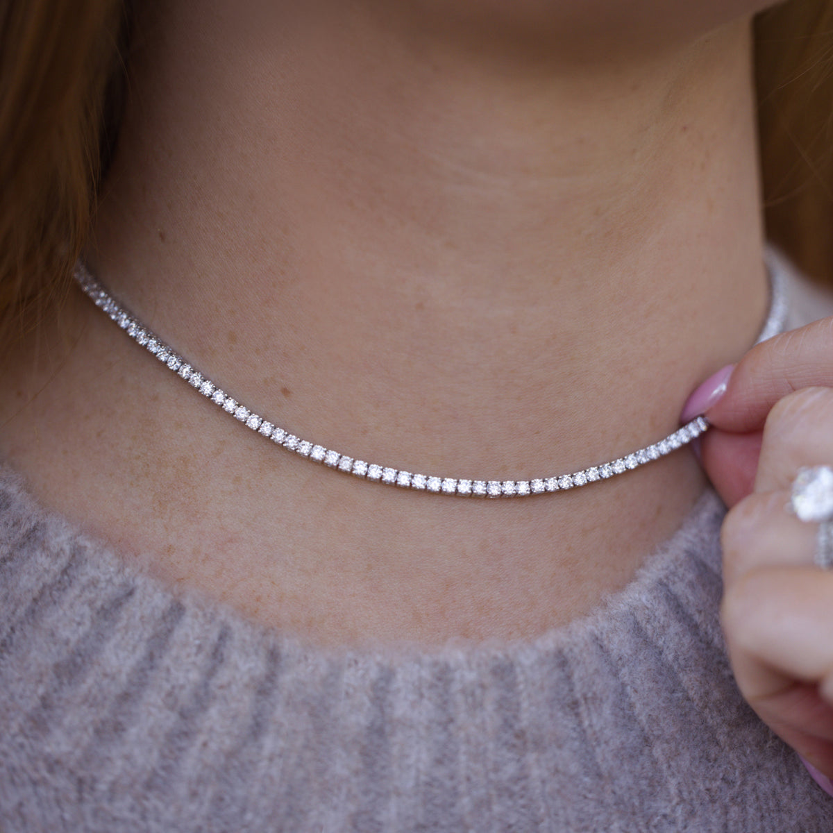 10 CTW Classic Tennis Necklace - View 3