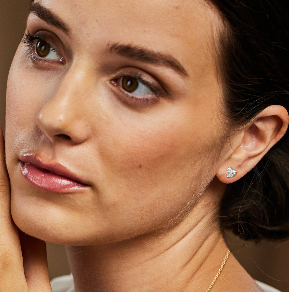 Diamond Heart Studs - View 4