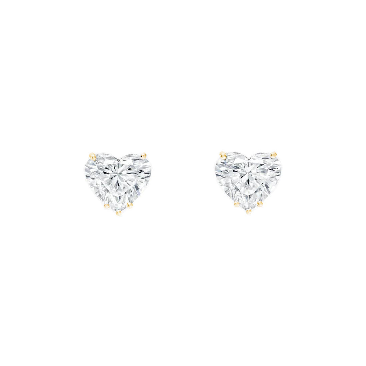 Diamond Heart Studs - View 5